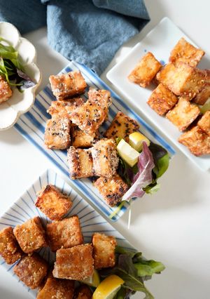 厚揚げの3色ごま唐揚げ-レシピのメイン写真