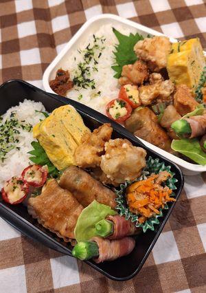 高1男子とパパの弁当241010-レシピのメイン写真