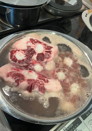 牛スジ肉　テール　ネック肉の下茹で方法-レシピのメイン写真