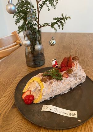 ホットケーキミックスでブッシュドノエル-レシピのメイン写真