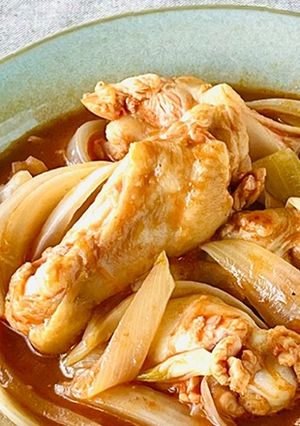 防災レシピ🍲湯煎で作る鶏手羽トマト煮込み-レシピのメイン写真