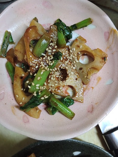 れんこんと大根葉(茎)の味噌きんぴら-レシピのメイン写真