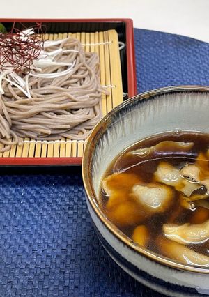 焦がしネギとしめじの肉汁つけそば-レシピのメイン写真