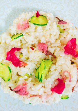 桜と金魚草のちらし寿司-レシピのメイン写真