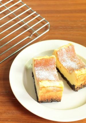 濃厚しっとりベイクドチーズケーキ♪オレオ土台-レシピのメイン写真