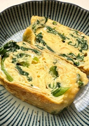 マヨとめんつゆで⭐︎ほうれん草の卵焼き-レシピのメイン写真
