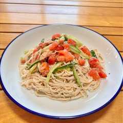 รูปของ トマトとツナと胡瓜のさっぱり素麺