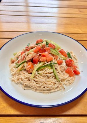 トマトとツナと胡瓜のさっぱり素麺-レシピのメイン写真