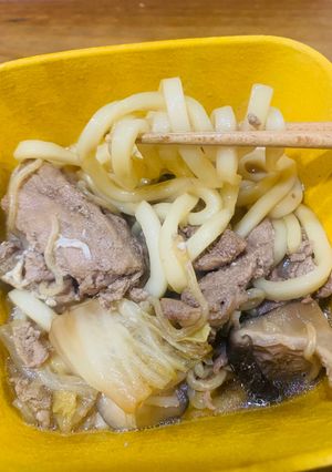 すき焼き風（豚肉、うどん入り）-レシピのメイン写真