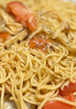 サラダチキンでトマトペペロンチーノ焼そば-レシピのメイン写真