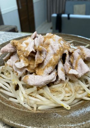 ごまだれ　豚肉ともやし-レシピのメイン写真