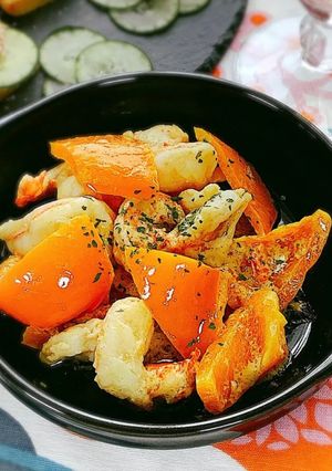 エビとパプリカのマヨマス炒め-レシピのメイン写真