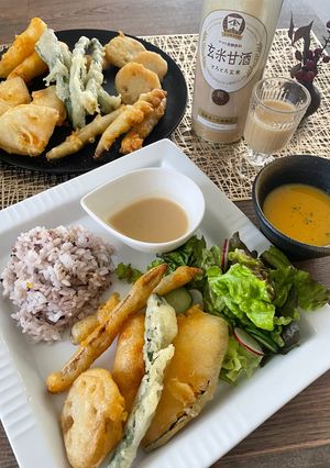 野菜のフリットに玄米甘酒のだしを添えて-レシピのメイン写真