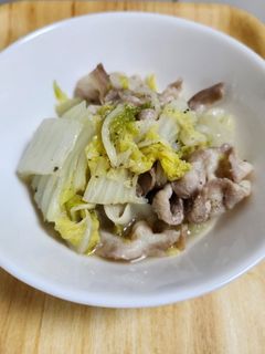 簡単白菜と豚バラの蒸し鍋-レシピのメイン写真