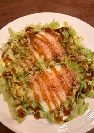 お好み焼き風・目玉焼き-レシピのメイン写真
