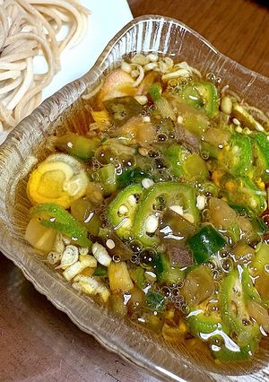 オクラの山形だし風で！蕎麦つゆ・素麺つゆアレンジ-レシピのメイン写真