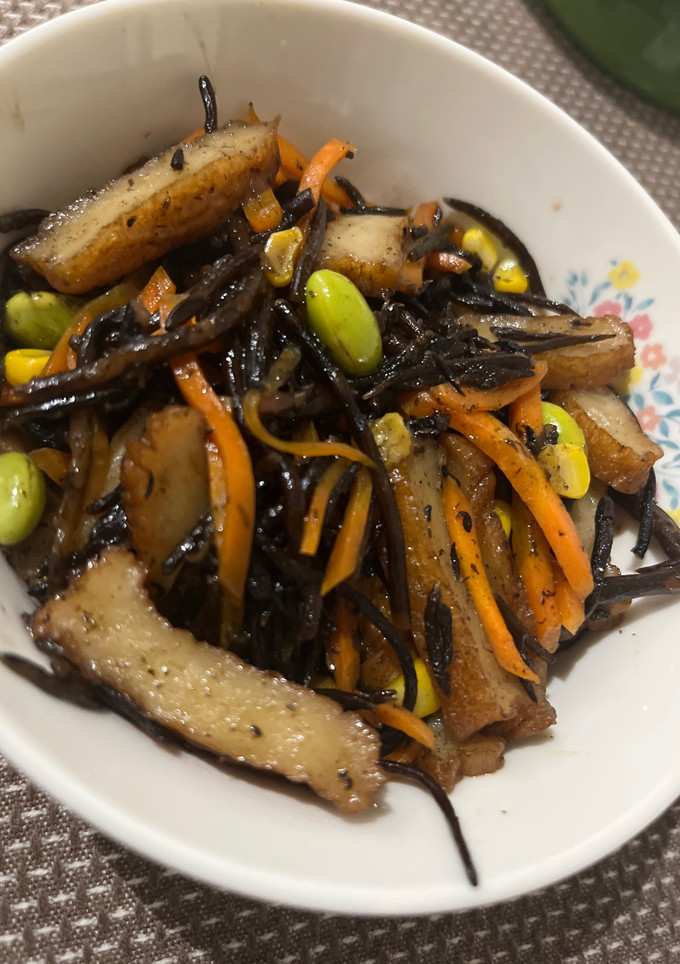 ひじき煮　さつま揚げと枝豆コーン-レシピのメイン写真