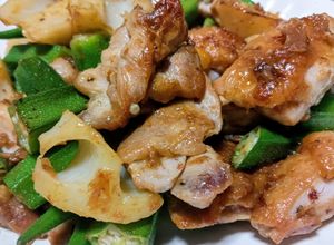 鶏ももとオクラとレンコンのサッパリ炒め-レシピのメイン写真