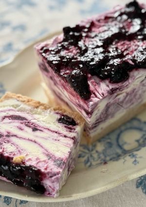 ジャムで◎ブルーベリーチーズアイスケーキ-レシピのメイン写真