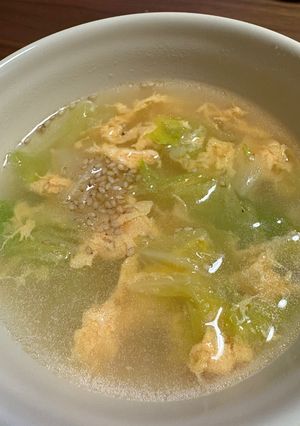 【簡単】白菜と卵の中華スープ-レシピのメイン写真