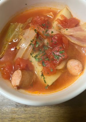 簡単 野菜ゴロゴロトマトスープ-レシピのメイン写真