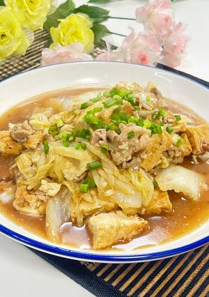 厚揚げと白菜の豚バラ『めんつゆうま煮』-レシピのメイン写真