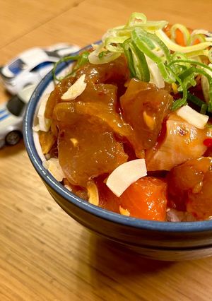 うまうま、ラー油ポキ丼-レシピのメイン写真