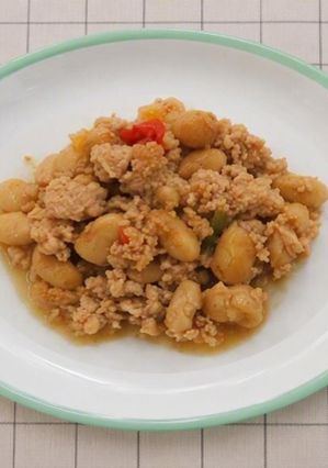 ひき肉と 大豆のみそ炒め ★神戸学校給食-レシピのメイン写真