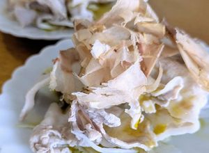 豚肉冷しゃぶ　柑橘風味　花がつおかけ-レシピのメイン写真