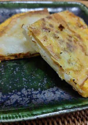 納豆とたまごのライスペーパーお好み焼き-レシピのメイン写真