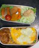 レンジ簡単クリーミー麻婆味オムライス弁当