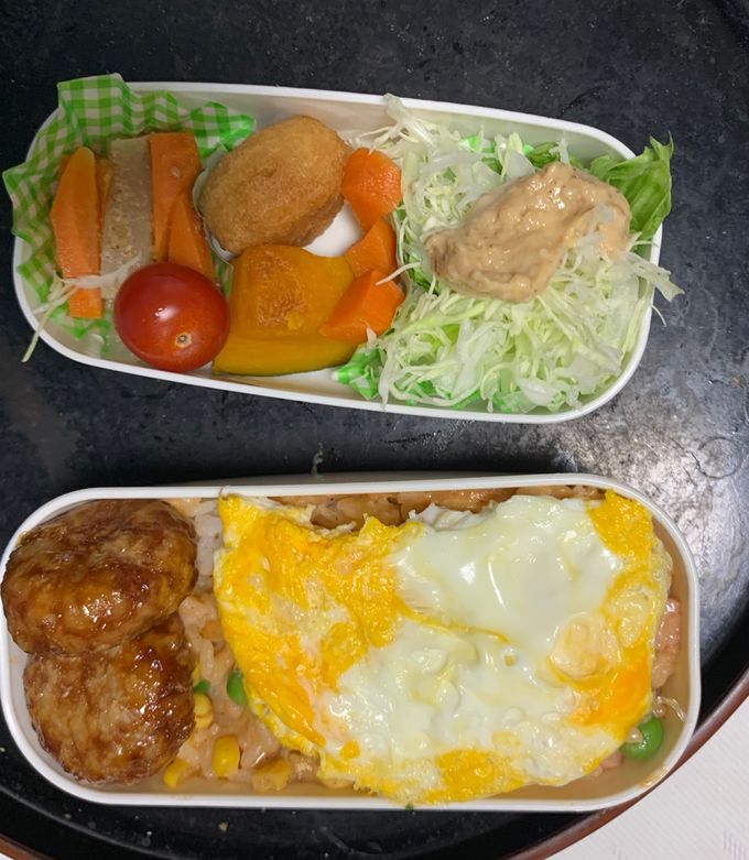レンジ簡単クリーミー麻婆味オムライス弁当-レシピのメイン写真