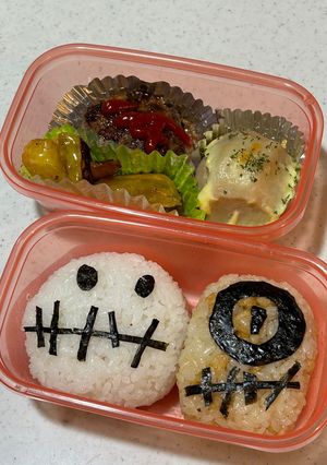 おにぎり弁当　ハロウィン-レシピのメイン写真