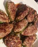 片栗粉不要◎ピーマンの肉詰め