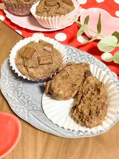 米粉と豆腐のチョコバナナマフィン-レシピのメイン写真