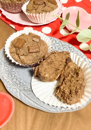 米粉と豆腐のチョコバナナマフィン-レシピのメイン写真