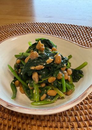 * 簡単♪ほうれん草の納豆和え-レシピのメイン写真