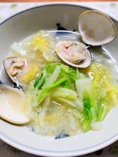 簡単!白菜と蛤と春雨スープ(ランチにも)-レシピのメイン写真