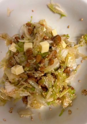 納豆とチーズとキャベツのサラダ-レシピのメイン写真