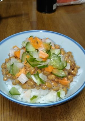 刻みぬか漬けの納豆ご飯-レシピのメイン写真