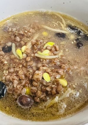 あさりダシダでナムル＆黒豆＆もち麦スープ-レシピのメイン写真