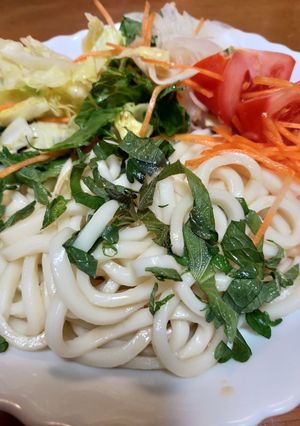 サラダうどんの大葉添え-レシピのメイン写真
