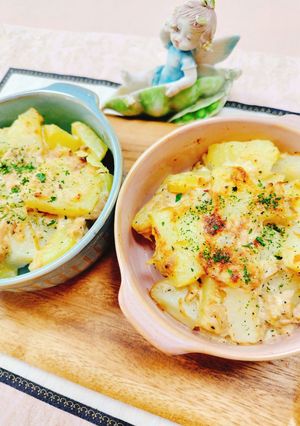 #私の節約レシピじゃか芋と鮭缶のマヨ焼き-レシピのメイン写真