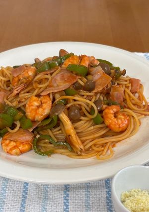 ちょっと大人の具だくさんナポリタン-レシピのメイン写真