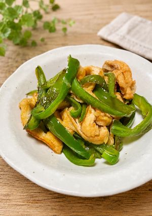 ピーマンと油揚げのチンジャオロースー風-レシピのメイン写真