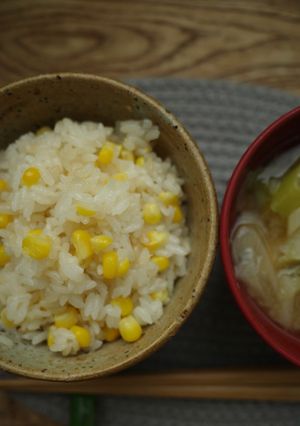 白だしで作るとうもろこしの炊き込みごはん-レシピのメイン写真