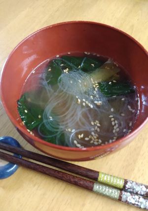春雨と小松菜の中華スープ-レシピのメイン写真