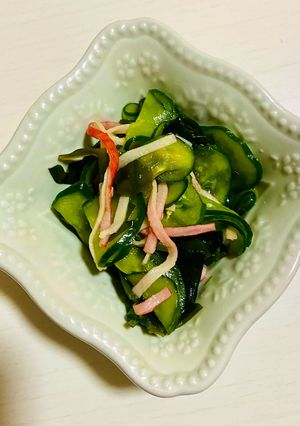 カニカマときゅうり、ワカメの酢の物-レシピのメイン写真