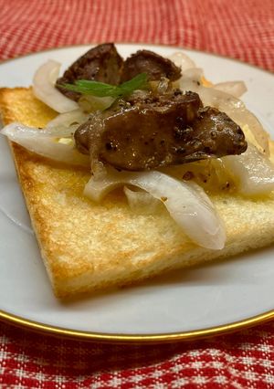 新玉ねぎとレバーのホットサラダ♪-レシピのメイン写真