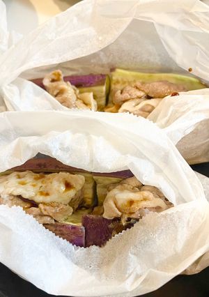 レンジで！豚なすの包み蒸し-レシピのメイン写真